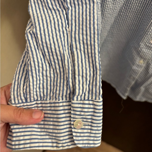 LL Bean striped button down - Picture 4 of 8